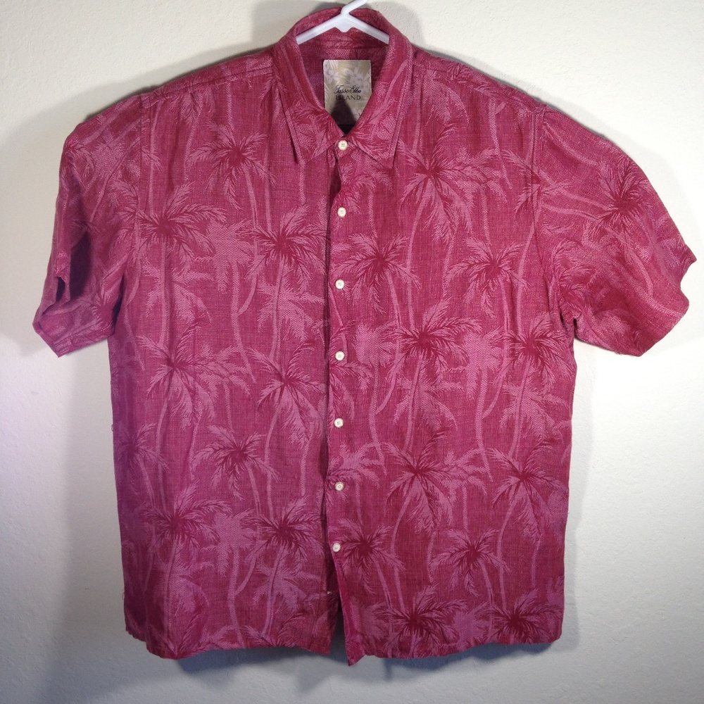 Tasso Elba Island Hawaiian Floral Shirt Sz Large